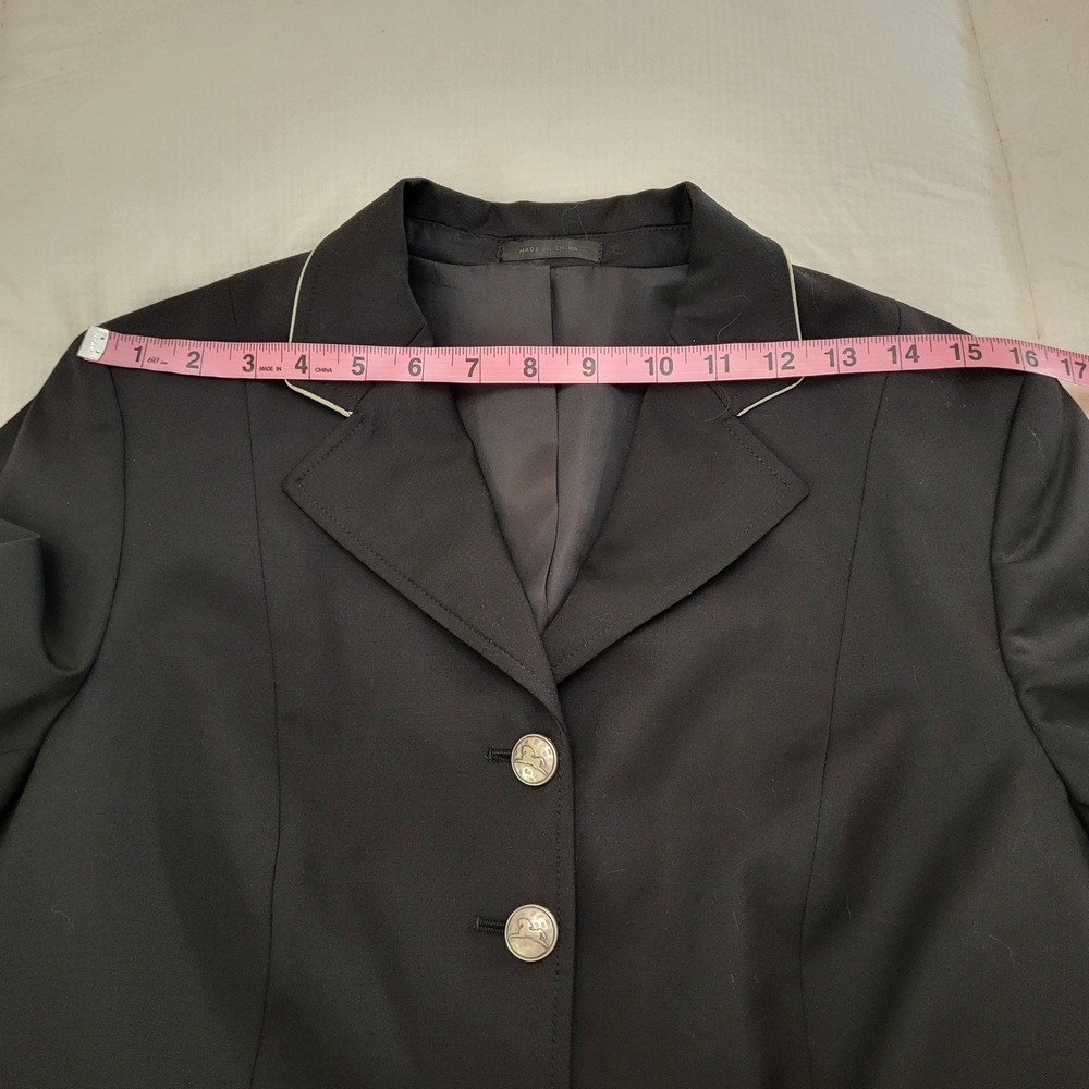 RJ Classics Travers Prestige Black Dressage Short Coat Competition Jacket 6R - Picture 10 of 15